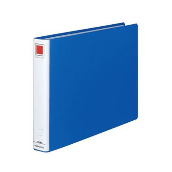 片開き大量とじファイル。軽い力でとじ具を開閉、とじ具と表紙の分別廃棄ができる!軽やかな力で開閉 驚きの収容力 青い海を感じるチューブファイル B4サイズで300枚整理 収納 可能 30mmのとじ具でし