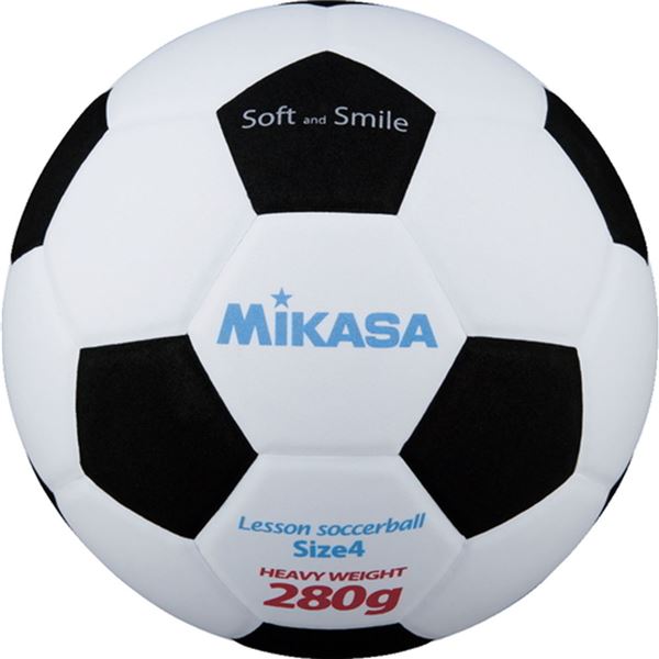 笑顔溢れるフットボール4号ボール ホワイト×ブラック【SF428WBK】 白 黒 MIKASA（ミカサ）スマイルサッカーボール 4号球 ホワイト×ブラック 【SF428WBK】 白 黒◇関連： スポー