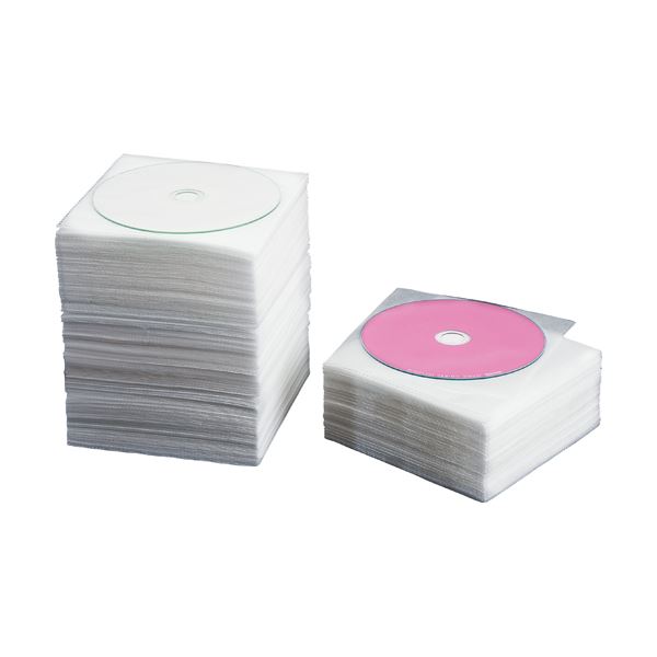 薄く丈夫なCD・DVD収納不織布ケース。両面2枚収納タイプ。高い耐久性 頑丈 で薄型なCD・DVD整理 収納 ケース 両面2枚整理 収納 で便利 大容量 大型 500枚セット×10でお得 (まとめ) 