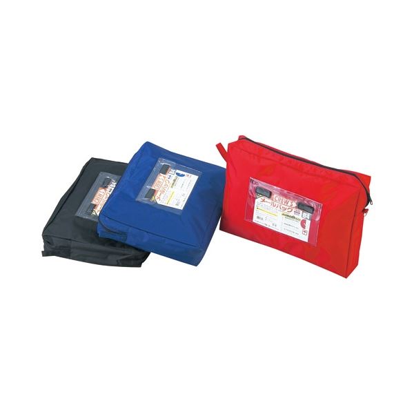 繰り返し使える輸送用軽量バッグ。再利用可能な輸送用軽量バッグ、クルーズメールバッグB4サイズ、マチ付き、鮮やかなレッド、1枚セット×3 赤 (まとめ) クルーズ メールバッグ B4 マチ付 レッド M