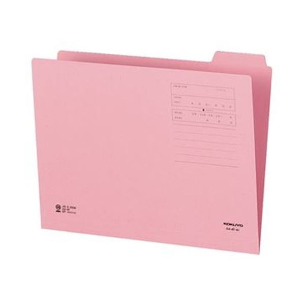 細かく分類できて検索しやすい、見出し山4つの1/4カットフォルダー。見やすく整理できる 1/4カットフォルダー（カラー）A4、ピンク、第4見出し付き 検索もラクラク 細分類もバッチリ 山分けフォルダー