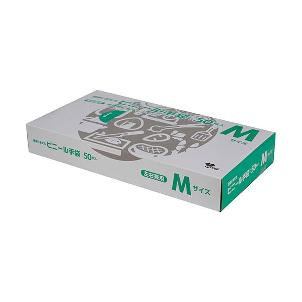 料理に最適 便利なビニール手袋 M TB-105 1パック(50枚)【×10セット】- やなぎプロダクツ （まとめ）やなぎプロダクツ 調理に使えるビニール手袋 M TB-105 1パック(50枚)【×