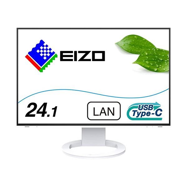 ケーブル1本、即集中モード。ワンケーブル 配線 で即集中 進化したEIZO 24.1型ホワイトカラー液晶モニターが、あなたの仕事を効率化する 白 EIZO Flex Scan 24.1型カラー液晶モニ