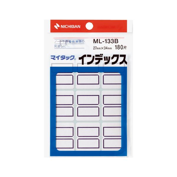 事務用品 ラベル インデックスラベルオフィス 事務用 必需品 便利なインデックスラベル 大判サイズで使いやすい 青枠が目を引く 1パック180片 50セットでお得 (まとめ) ニチバン マイタック イ