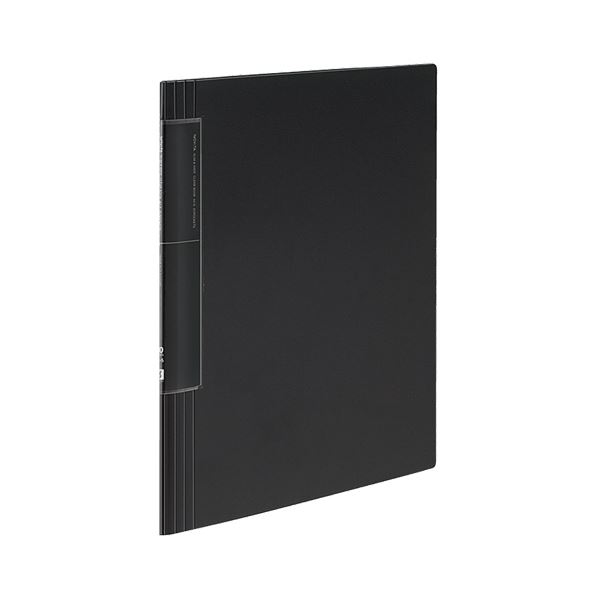 【固定式】【ユニバーサルデザイン】書類量に応じて、かさばらずに収容できるクリヤーブック。スペース節約 書類整理に最適 コクヨの便利なA4クリアファイル（ノビータ）20ポケット、背幅5〜40mm、黒色の