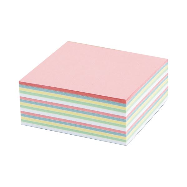 ノート・ふせん・紙製品 ふせん 普通粘着色とりどりのメモ・付箋・紙製品 どこでも貼れる75×75mmの普通粘着付箋、5色混合セット 使いやすさ抜群のプロモスティックジャパンの新感覚付箋 1冊10セット