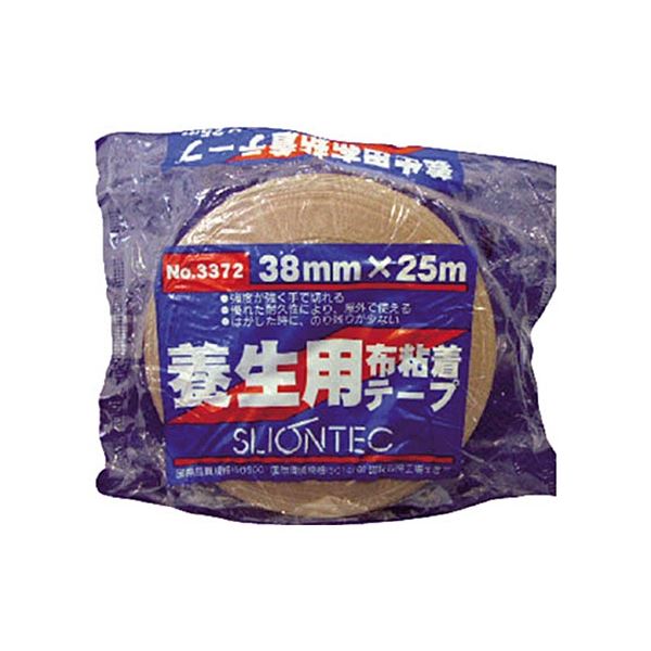ゴム系粘着剤で厚みがあり、粗面に対して接着力があります。高い耐久性 頑丈 なゴム系粘着剤で、凹凸面でもしっかり接着 (まとめ)スリオンテック 厚手布テープ 38mm ブラウン 1巻×10セット 茶 (