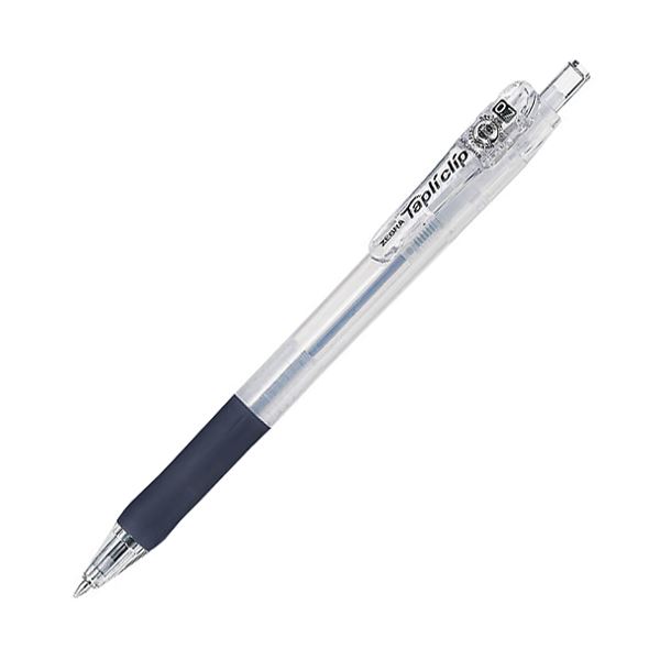 ボタ落ちが少なく、細かい字もキレイに書けます。スムーズな書き出し、なめらかな書き味。ノックが少なく、緻密な文字も美しく描ける 滑らかな筆跡が魅力のオイルボールペン タプリクリップ0.7mm 黒（軸色 