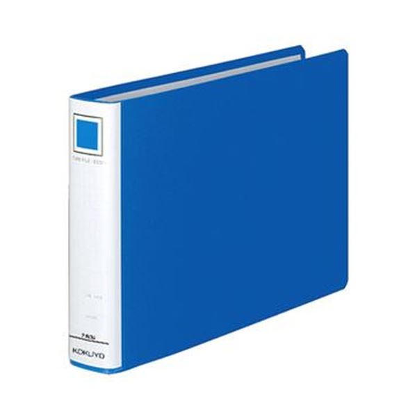 片開き大量とじファイル。軽い力でとじ具を開閉、とじ具と表紙の分別廃棄ができる!軽やかな力で開閉する、大容量 大型 の片開きファイル 300枚収容、30mmとじ、背幅45mmのB5ヨコサイズ 青いフェイ