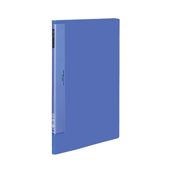 【固定式】【ユニバーサルデザイン】書類の出し入れがしやすいスムーズな書類の取り出し入れが可能 使いやすいデザインのA3タテクリアファイル、20ポケット、背幅17mm、爽やかな青色 ラ-T563B 1セ