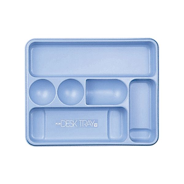 引き出しの中が効率よくつかえる整理トレー。引き出しの中を効率的に整理 使いやすいデスク (テーブル 机) トレーMが30個セットでお得に 青 (まとめ) プラス デスク (テーブル 机) トレー M 