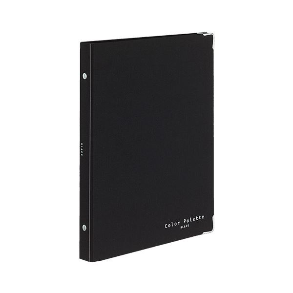 光沢感があってベーシックな表紙色。閉じやすく開きやすい、金属とじ具のミドルタイプ。シンプルで上品なカバー色、使いやすい開閉性能、高級感漂う金属製バインダーノート（カラーパレット）ミドルタイプ B5サイ