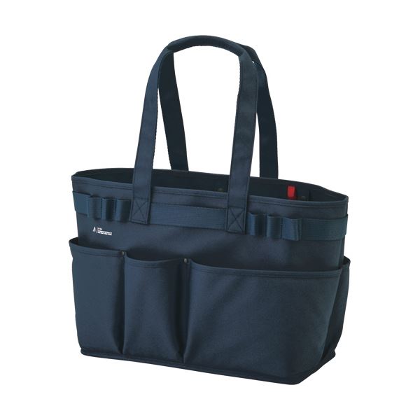 なんと耐荷重50kg!強靭な多ポケットのトートバッグ。高い耐久性 頑丈 なトートバッグ 最大50kgの荷重に耐える 多機能ポケット満載 ネイビーカラーのALTNAツールバッグ（ヨコ型）3個セット リヒ