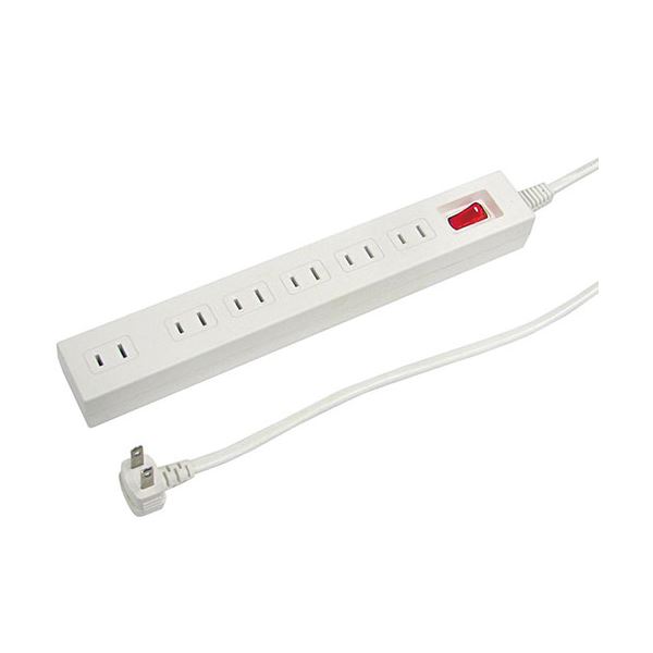 コードを抜かずに電源をON/OFFできるコードを抜かずに電源を簡単にON/OFF 省エネタップで節電効果もバツグン 6個口で便利な使い勝手 2mの長さでどこでも使える スタイリッシュな白色でお部屋にも