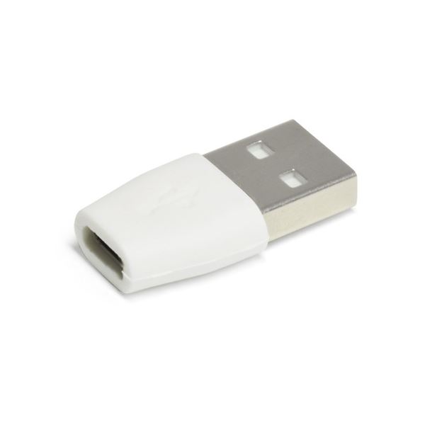 micro USB→USB2.0(A)オス変換コネクター ホワイトホワイトカラーのmicro USBからUSB2.0（A）への変換コネクター5個セット 高速データ転送と充電が可能なスマートなデザイン 