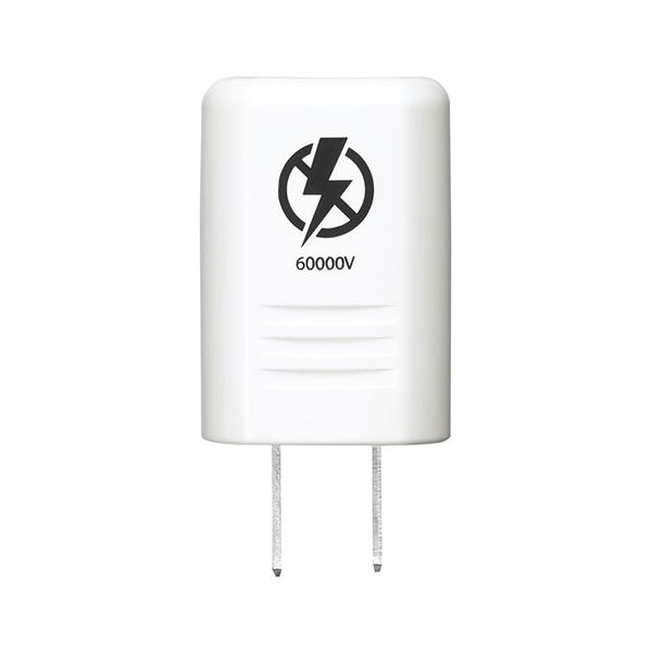 雷サージフィルターが雷などの過電圧から接続機器を保護過電圧から守る 雷バスター60000Vホワイトが接続機器を安心 安全 守護 まとめて3セットでお得 白 (まとめ) YAZAWA 雷バスター 600