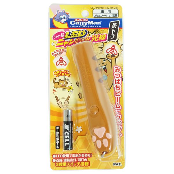 じゃれ猫の遊び相手 輝く光のトラネコ【×6セット】 （まとめ）キャティーマンじゃれ猫 LEDニャンだろ〜？光線 茶トラ【×6セット】◇関連： ホビー／エトセトラ／ペット／猫／おもちゃ （キーワード： 