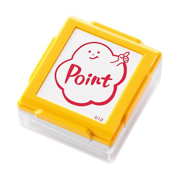 テストの答案用紙や宿題への評価にポン！評価のポン テストや宿題に響くスタンプくん イエローの魅力満載 1個で5倍楽しめるセット 黄 (まとめ) シヤチハタ いいねスタンプくん イエロー Point P