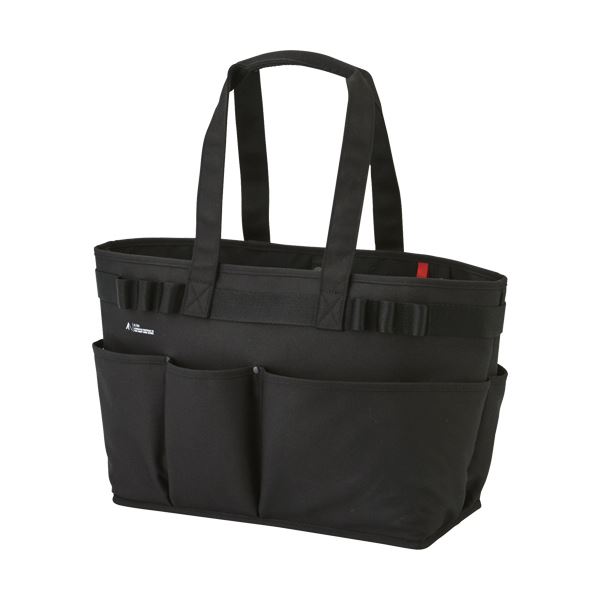 なんと耐荷重50kg!強靭な多ポケットのトートバッグ。高い耐久性 頑丈 なトートバッグ 最大50kgの荷重に耐える 多機能ポケット満載 ブラックのALTNAツールバッグ（横型）1個 黒 リヒトラブ A