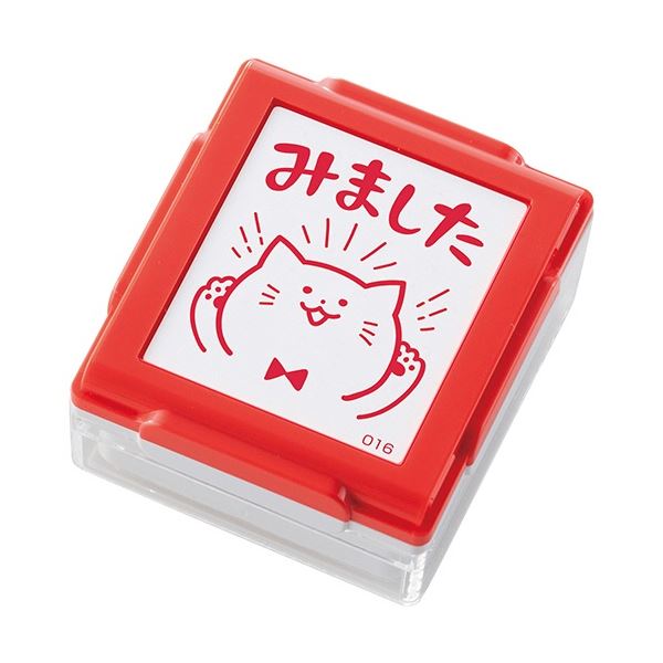 テストの答案用紙や宿題への評価にポン！採点や宿題の評価に、一瞬でポン レッドスタンプくんが見た 便利なシヤチハタの新しいアイテム、PEW-A2-R-16 1個セット×5でお得 赤 (まとめ) シヤチハ