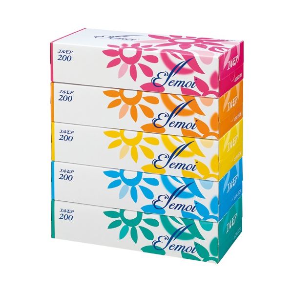 驚きのボリューム エルモアティシューが200組×5箱、まとめて10セット （まとめ） カミ商事 エルモアティシュー 200組×5箱【×10セット】◇関連： 生活用品／インテリア／雑貨／日用雑貨／ティッ