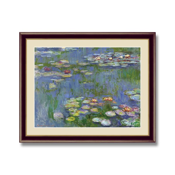 世界中の人々に愛される、世界の名画の選りすぐり6作品絵画額 額縁 フレーム 絵画フレーム ディスプレイ 展示 インテリア 日用雑貨 生活雑貨 敬老の日 母の日 父の日夢幻の花園 - モネの魔法の睡蓮 