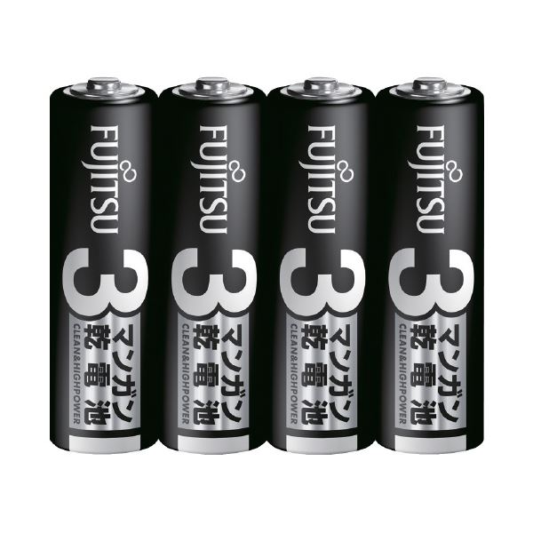 パワフルなエネルギーを持つ、長持ちする乾電池 単3形4本入り、まとめ買い お徳用 でお得 30セット限定 (まとめ) 富士通 マンガン乾電池 単3形 4本入 【×30セット】◇関連： 家電／電池／充電