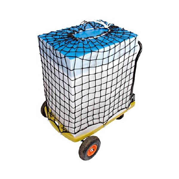 荷物の形に合わせて柔軟にフィットする『きんちゃくタイプ』荷物にピッタリフィット 形状可変の便利な荷崩れ防止ネット 台車用ホーミータイ1200×900mm、ブラックカラーでお届けします 黒 TRUSCO