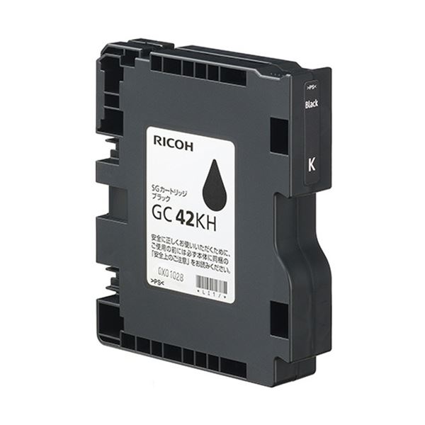 メーカー純正インクカートリッジ高品質なブラックインクカートリッジ、メーカー純正のGC42KH 大容量 大型 で経済的、信頼性抜群 プリントのクオリティを向上させる一品 黒 リコー SGカートリッジ G