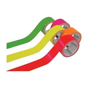 鮮やかな蛍光色のラインテープです。輝く蛍光色が目を引く ビビッドなラインテープ 25mm×10mのイエロー 1巻×5セット 黄 (まとめ) TRUSCO 蛍光ラインテープ 25mm×10m イエロー 