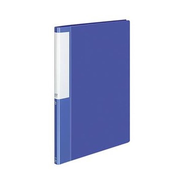 【固定式】タイトルが書き込める替背紙式で、内容物を分かりやすくファイル。見やすい 書き込める 便利な背書きブルー 青 （まとめ）コクヨ クリヤーブック（POSITY）固定式 A4タテ 20ポケット 背