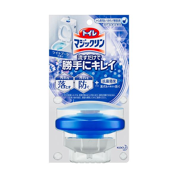 生活雑貨 消臭／芳香剤 トイレ用自動でトイレが清潔に 驚きの消臭／芳香効果 トイレマジックリン ライトブーケの香り 80g 1個×10セット (まとめ) 花王 トイレマジックリン 流すだけで勝手にキレ