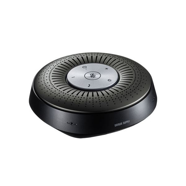 4つのマイクで360°集音できるBluetooth会議スピーカーフォン360°全方位収音可能な4つのマイクを搭載したBluetooth会議スピーカーフォン、ワイヤレスで自由なコミュニケーションを実現す