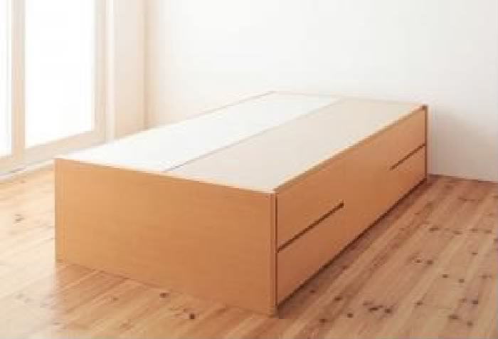 シングルベッド ショート丈 短い ベッド用ベッドフレームのみ 単品 日本製 国産 _ヘッドレス大容量 大型 コンパクトチェスト 整理 タンス