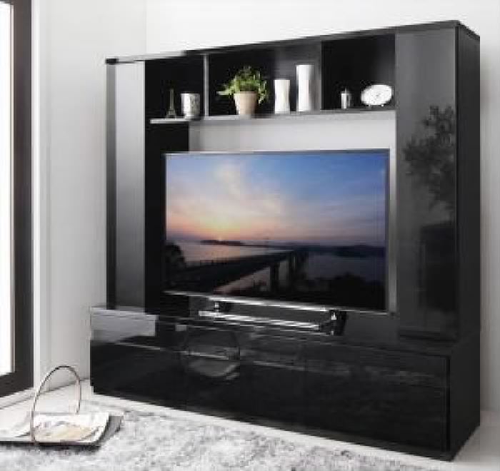 テレビ台 テレビボード TVボード 鏡面仕上げハイタイプ 高い TVボード ( 収納幅:169cm)( 収納高さ:156cm)( 収納奥行:45cm)( メイン色