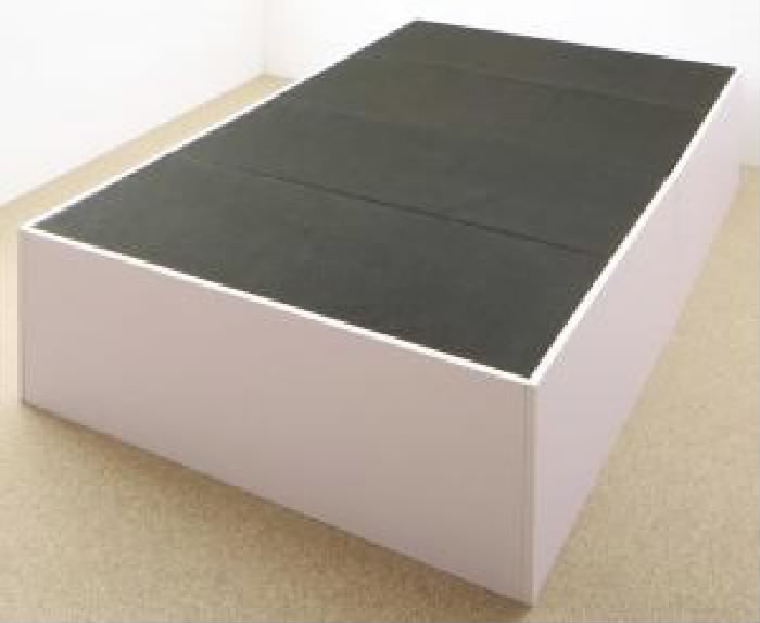 セミダブルベッド 白 大容量 大型 整理 収納 ベッド用ベッドフレームのみ 単品 大容量 整理 収納 庫付きベッド( 幅:セミダブル)( 奥行: