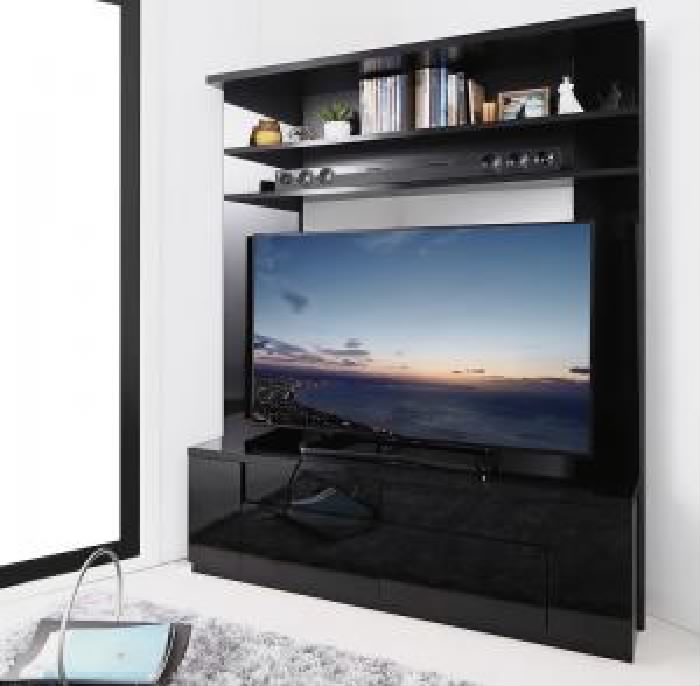 テレビ台 テレビボード TVボード 鏡面仕上げ 大型 大きい テレビ対応ハイタイプ 高い コーナーテレビボード ( 収納幅:134)( 収納高さ: