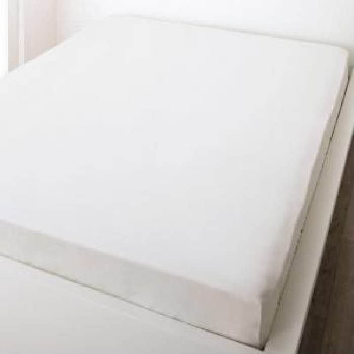 布団カバー用ベッド用ボックスシーツ単品 日本製 国産 ・綿100％ 地中海リゾートデザインカバーリング( 寝具幅:ダブル)( 寝具色: アイ