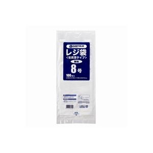 包装用品 チャック付ポリ袋 事務用品（まとめ）ジョインテックス レジ袋(省資源タイプ)No.8 100枚 B708J【×50セット】◇関連： 生活用品／インテリア／雑貨／文具／オフィス用品／袋類／ビニ