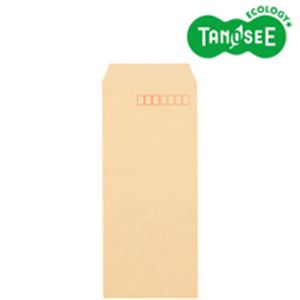 （まとめ）TANOSEE クラフト封筒 テープ付 70g 長40 〒枠あり 1000枚入×3パック クリエイティブな手紙の舞台へ テープ付き70gのクラフト