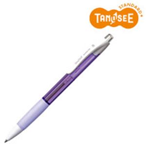 （まとめ）TANOSEE ノック式油性ボールペン（なめらかインク） 極細 0.5mm ラベンダー（インク：黒） 50本 送料無料