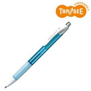 （まとめ）TANOSEE ノック式油性ボールペン（なめらかインク） 極細 0.5mm アクアブルー（インク：黒） 50本 青 なめらかなインクが心地