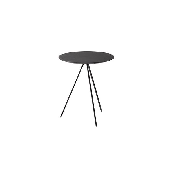 サイドテーブル エンドテーブル コーナーテーブル 小型 脇台 机 ブラック 約幅45cm 完成品 黒 スタイリッシュなブラックカラーのサイドテ