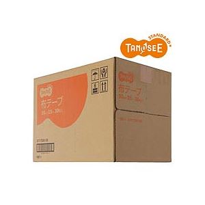 （まとめ）TANOSEE 布テープ 50mm×25m 30巻 包装作業に最適 頼れる相棒 TANOSEE 布テープ 50mm×25m 30巻セット 確かな品質でしっかりと