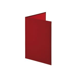 （まとめ）証書ファイル 布クロス貼りタイプ 二つ折りタイプ A4 赤 10冊 送料無料