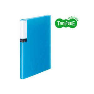 （まとめ）TANOSEE クリアブック（透明表紙） A4タテ 36ポケット ブルー 30冊 青 透明な表紙でスッキリ整理 A4サイズの36ポケットクリア