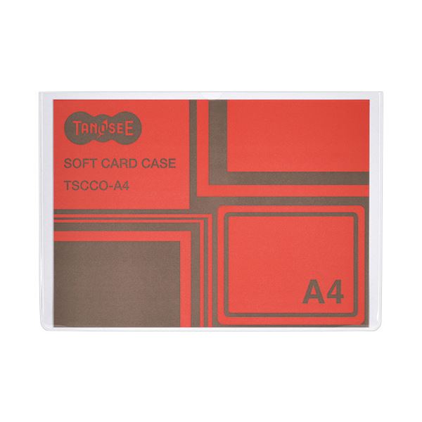 TANOSEE ソフトカードケース A4透明 再生オレフィン製 1セット(100枚) 使い勝手抜群 透明でフレキシブルなソフトカードケース A4サイズで