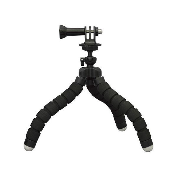 GoPro HERO9／8／7／6／5／MAX用 マウント 自撮り棒 フレキシブル 三脚 軽量 小型 立てる 巻き付ける 挟む アクションカメラ用 AC-TPFL01