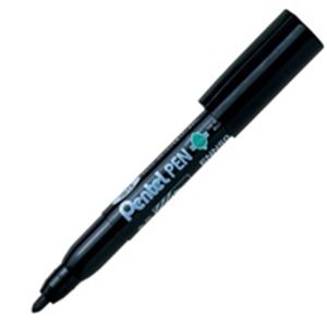 （まとめ）ぺんてる ペン ENN50-A 中字 丸芯 黒【×30セット】 仕事に彩りを添える オイルインクのマルチペン ビジネスに最適 （まとめ）