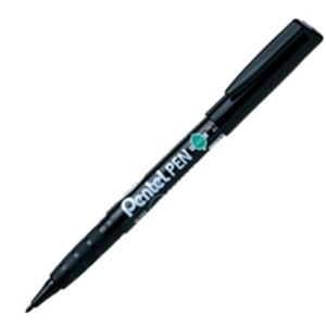 （まとめ）ぺんてる ペン ENMS50-A 細字 丸芯 黒【×30セット】 仕事に彩りを添える オイルインクのマルチペン ビジネスに最適 （まとめ
